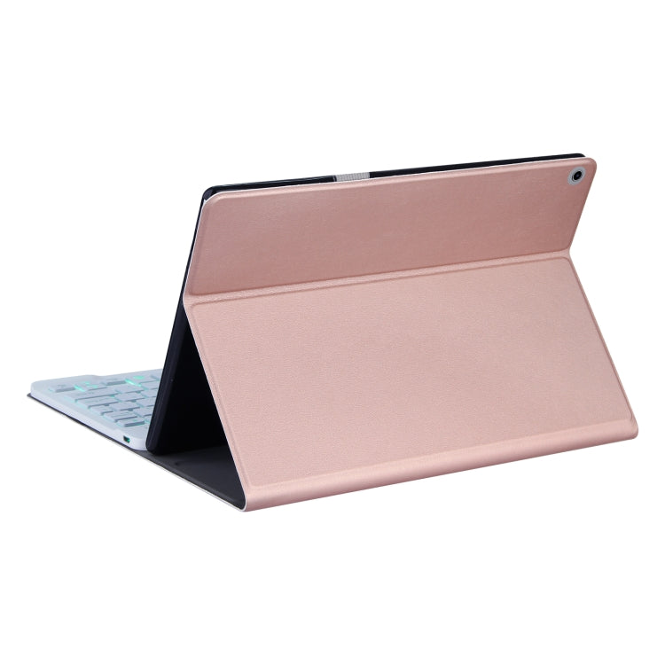 For Lenovo Tab M10 HD Gen 2 Backlight Bluetooth Keyboard Leather Tablet Case(Rose Gold) - Lenovo Keyboard by PMC Jewellery | Online Shopping South Africa | PMC Jewellery | Buy Now Pay Later Mobicred