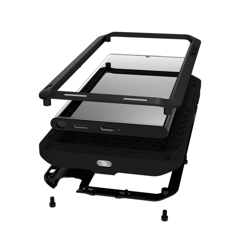 For Samsung Galaxy S22 Ultra 5G LOVE MEI Metal Shockproof Waterproof Dustproof Protective Phone Case(White) - free shipping - PMC TechLife - Order now!