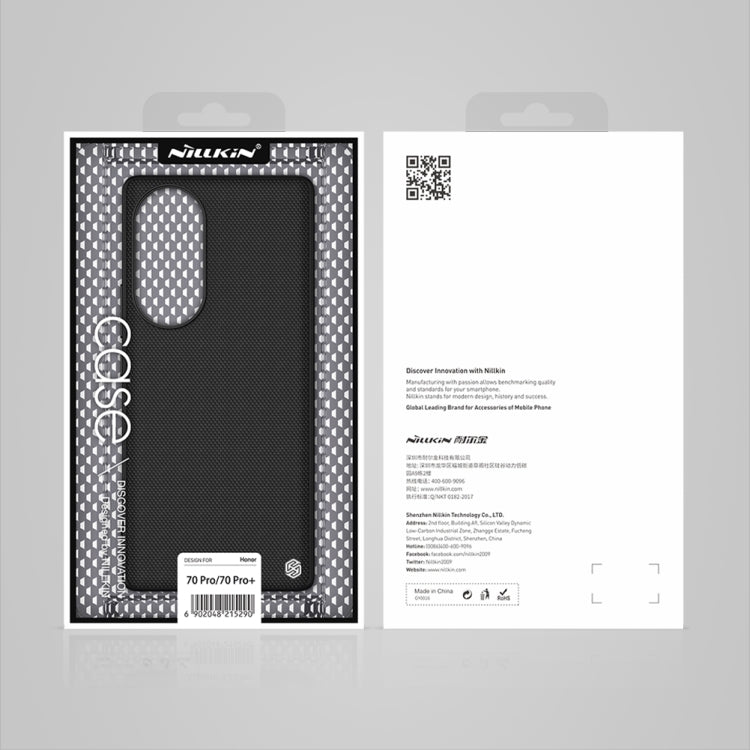 For Honor 70 Pro/70 Pro + NILLKIN 3D Textured Nylon Fiber TPU Phone Case(Black) - Honor Cases by NILLKIN | Online Shopping South Africa | PMC TechLife