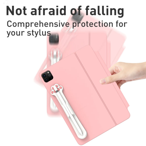 Stylus Silicone Magnetic Cartoon Pen Holder For Apple Pencil 1/2(Pink Magic Wand)