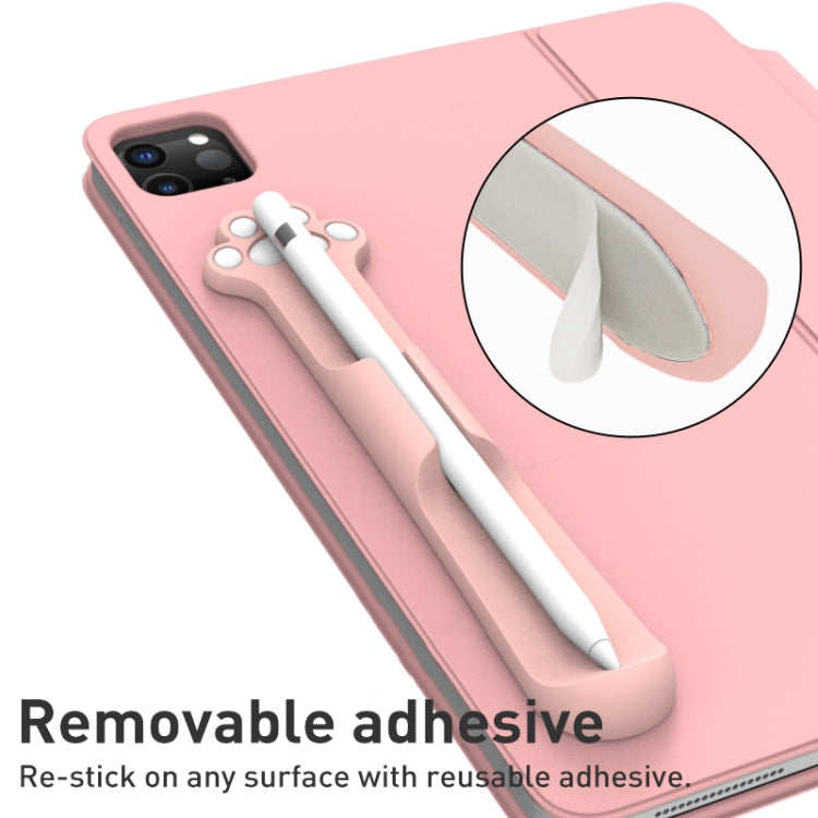 Stylus Silicone Magnetic Cartoon Pen Holder For Apple Pencil 1/2(White Cat Paw)