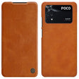 For Xiaomi Poco M4 Pro NILLKIN QIN Series Crazy Horse Texture Leather Phone Case(Brown) - Xiaomi Cases by NILLKIN | Online Shopping South Africa | PMC TechLife | Buy Now Pay Later Mobicred