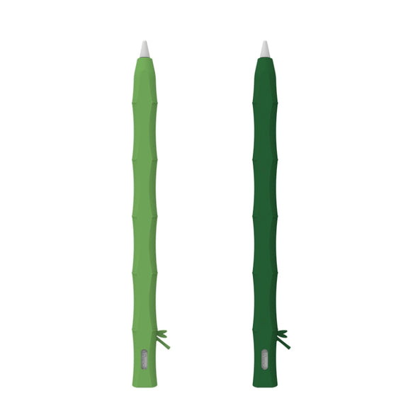 LOVE MEI Bamboo Liquid Silicone Gel Stylus Pen Protective Case For Apple Pencil 2(Light Green)