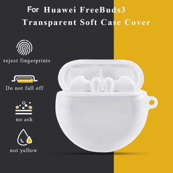Earphone TPU Protective Case For Huawei FreeBuds 3(Transparent)