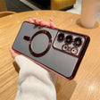 For Samsung Galaxy S22 Ultra 5G TPU Electroplated Magsafe Magnetic Phone Case(Red) - Galaxy S22 Ultra 5G Cases by PMC TechLife | Online Shopping South Africa | PMC TechLife | Buy Now Pay Later Mobicred