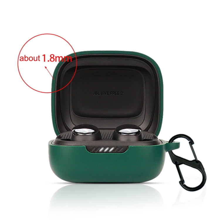 Bluetooth Earphone Silicone Protective Case For JBL Live Free 2 TWS(Dark Blue)