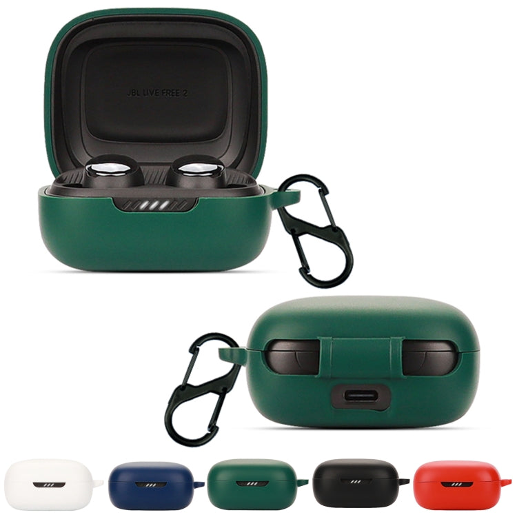 Bluetooth Earphone Silicone Protective Case For JBL Live Free 2 TWS(Dark Blue)