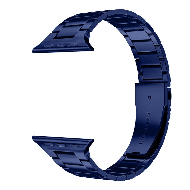 Small Waist Stainless Steel Watch Band For Apple Watch Series 8&7 45mm / SE 2&6&SE&5&4 44mm / 3&2&1 42mm(Dark Blue) - Watch Bands by PMC Jewellery | Online Shopping South Africa | PMC Jewellery | Buy Now Pay Later Mobicred