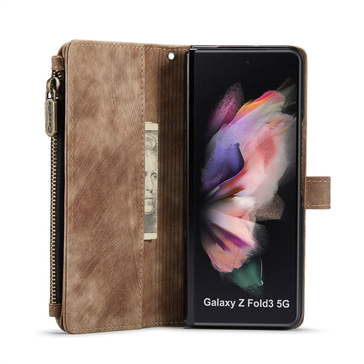 For Samsung Galaxy Z Fold3 5G CaseMe C30 Multifunctional Phone Leather Phone Case(Brown)
