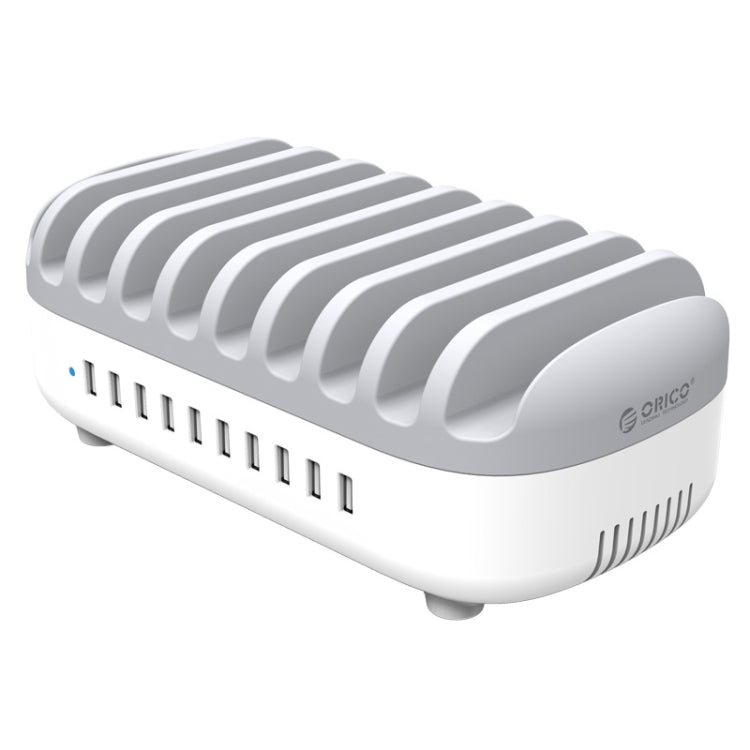 ORICO DUK-10P-DX 120W 5V 2.4A 10 Ports USB Charging Station, EU Plug(White) - Multifunction Charger by ORICO | Online Shopping South Africa | PMC TechLife | Buy Now Pay Later Mobicred