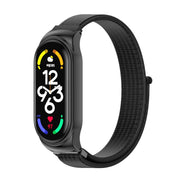 For Xiaomi Mi Band 7 / 7 NFC MIJOBS CS Stainless Steel Case Nylon Watch Band(Black) - Watch Bands by MIJOBS