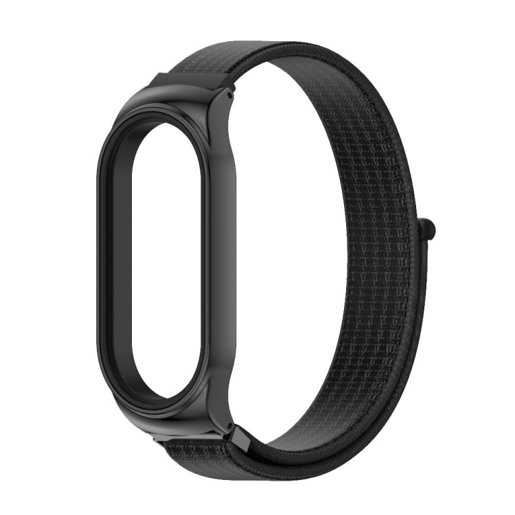 For Xiaomi Mi Band 7 / 7 NFC MIJOBS CS Stainless Steel Case Nylon Watch Band(Black) - Watch Bands by MIJOBS
