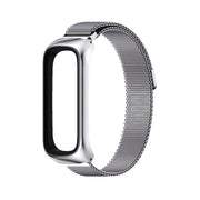 For Samsung Galaxy Fit 2 MIJOBS Milan Magnetic Stainless Steel Watch Band(Silver)