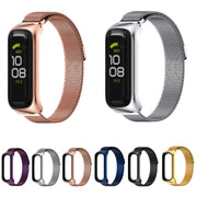 For Samsung Galaxy Fit 2 MIJOBS Milan Magnetic Stainless Steel Watch Band(Silver)
