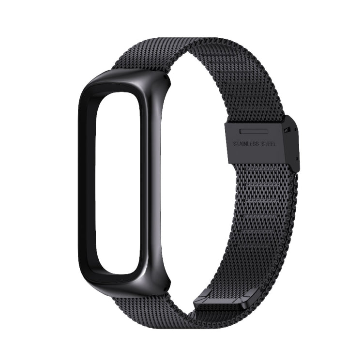 For Samsung Galaxy Fit 2 MIJOBS Milan Buckle Stainless Steel Watch Band(Black) - Watch Bands by MIJOBS