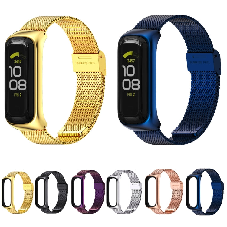 For Samsung Galaxy Fit 2 MIJOBS Milan Buckle Stainless Steel Watch Band(Silver)