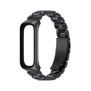 For Samsung Galaxy Fit 2 MIJOBS Three-bead Metal Stainless Steel Watch Band(Black)