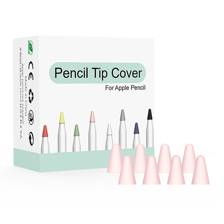 8 PCS / Set Universal Wearable Stylus Nib Cover For Apple Pencil 1 / 2(Pink)