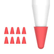 8 PCS / Set Universal Wearable Stylus Nib Cover For Apple Pencil 1 / 2(Red) - Pencil Accessories by PMC TechLife | Online Shopping South Africa | PMC TechLife