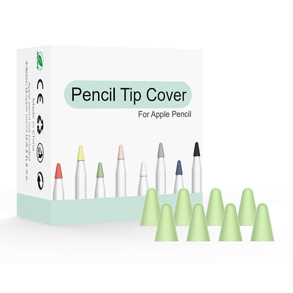 8 PCS / Set Universal Wearable Stylus Nib Cover For Apple Pencil 1 / 2(Green)