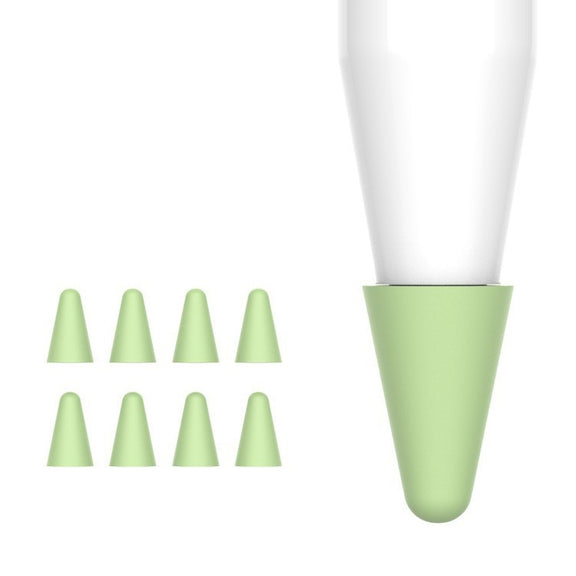 8 PCS / Set Universal Wearable Stylus Nib Cover For Apple Pencil 1 / 2(Green)