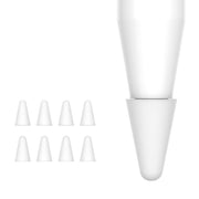 8 PCS / Set Universal Wearable Stylus Nib Cover For Apple Pencil 1 / 2(White)