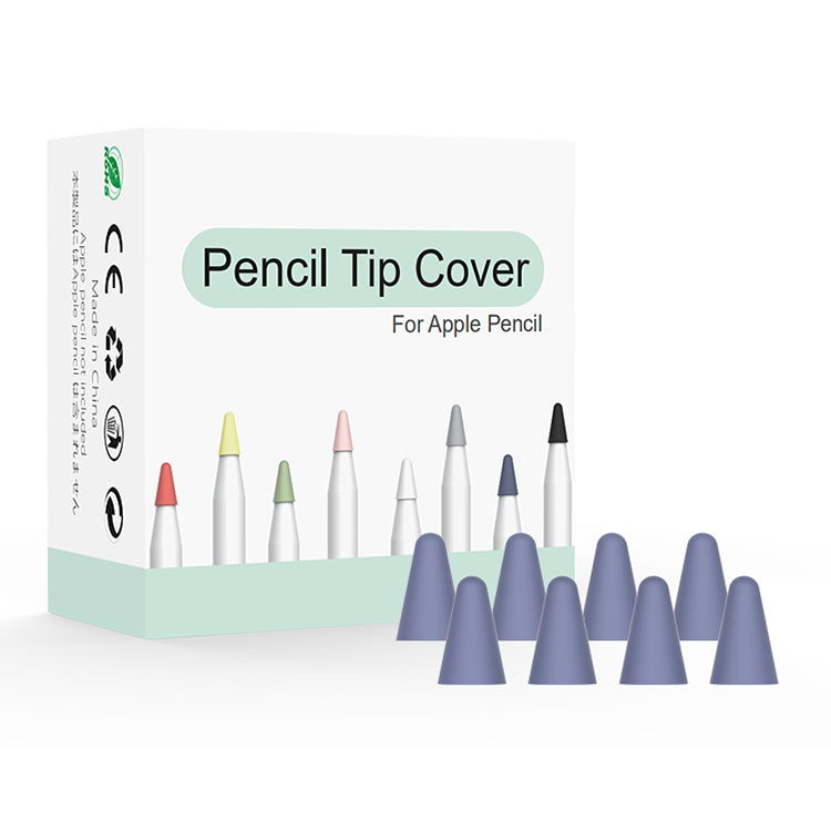 8 PCS / Set Universal Wearable Stylus Nib Cover For Apple Pencil 1 / 2(Blue)