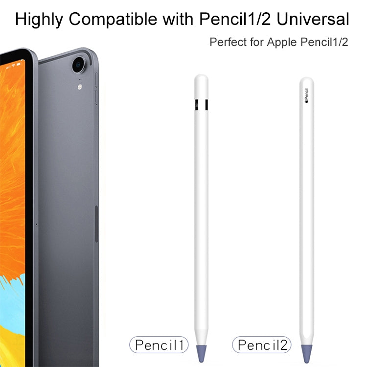 8 PCS / Set Universal Wearable Stylus Nib Cover For Apple Pencil 1 / 2(Red)