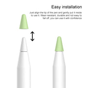 8 PCS / Set Universal Wearable Stylus Nib Cover For Apple Pencil 1 / 2(White)