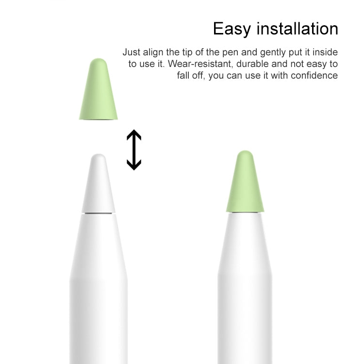 8 PCS / Set Universal Wearable Stylus Nib Cover For Apple Pencil 1 / 2(White)