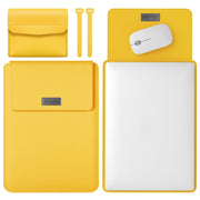 4 in 1 Lightweight and Portable Leather Computer Bag, Size:13/14 inches(Yellow)