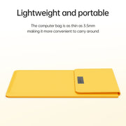 4 in 1 Lightweight and Portable Leather Computer Bag, Size:13/14 inches(Yellow)