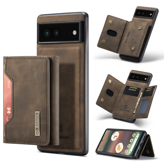 For Google Pixel 6A DG.MING M2 Series 3-Fold Multi Card Bag Phone Case(Coffee) - free shipping - PMC Jewellery - Order now!