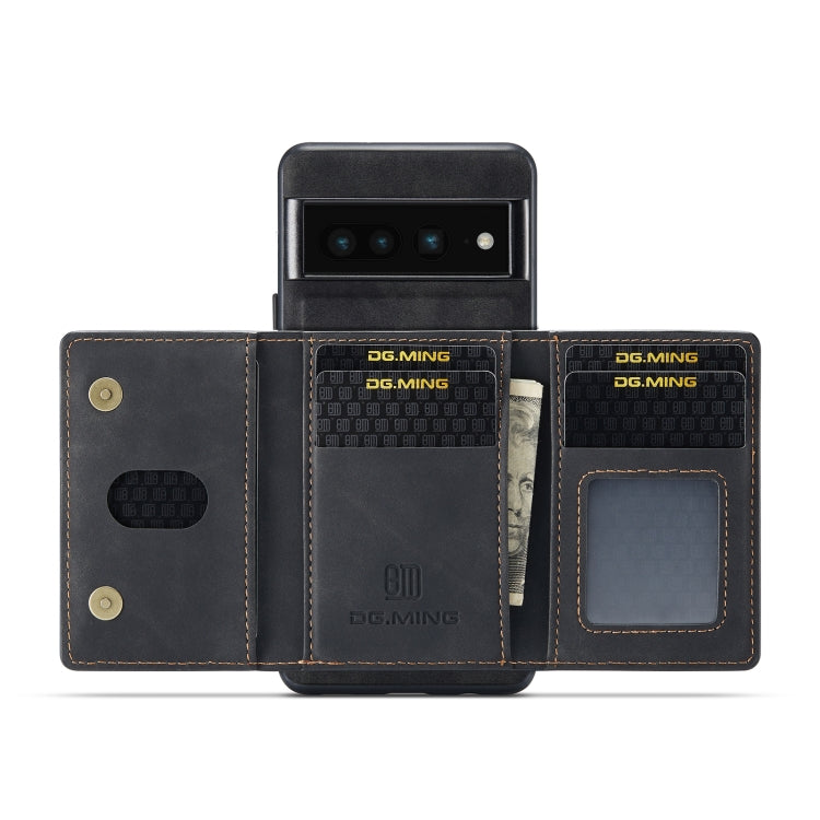 For Google Pixel 7 Pro 5G DG.MING M2 Series 3-Fold Multi Card Bag Phone Case(Black) - free shipping - PMC TechLife - Order now!