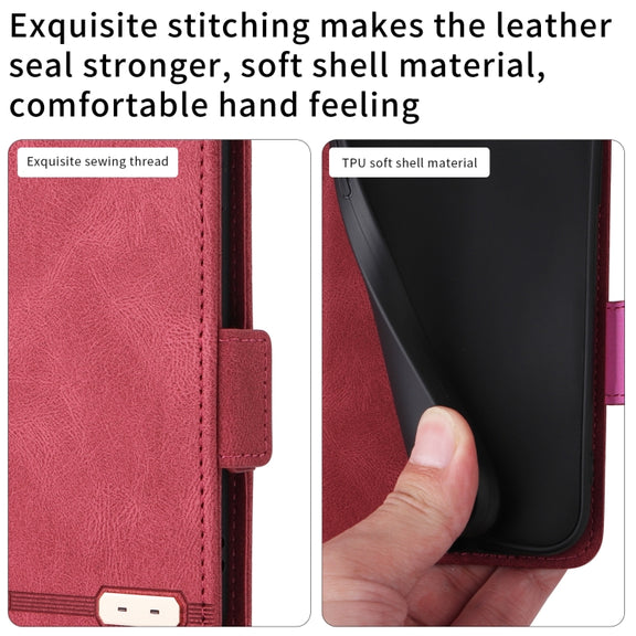 For OPPO A57 5G 2022 / Realme V23 5G Magnetic Clasp Leather Phone Case(Red)