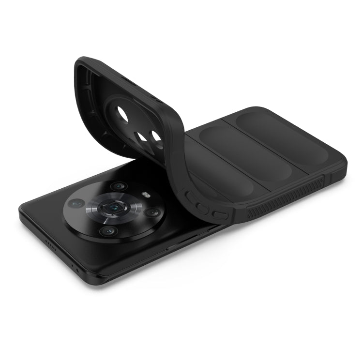 For Honor Magic4 Pro Magic Shield TPU + Flannel Phone Case(Dark Grey) - free shipping - PMC TechLife - Order now!