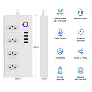 WiFi 10A SM-SO301-B 4 Holes + 4 USB Multi-purpose Smart Power Strip, Brazil Plug