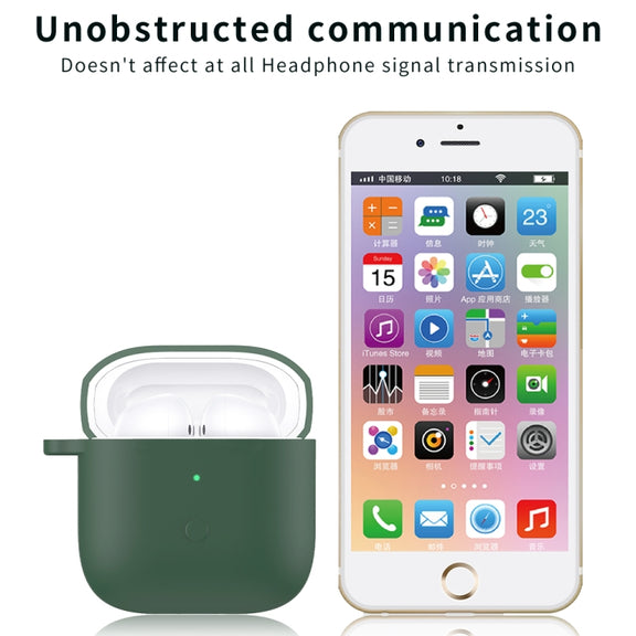 Liquid Silicone One-piece Earphone Protective Case For Redmi Buds3(Dark Night Green)
