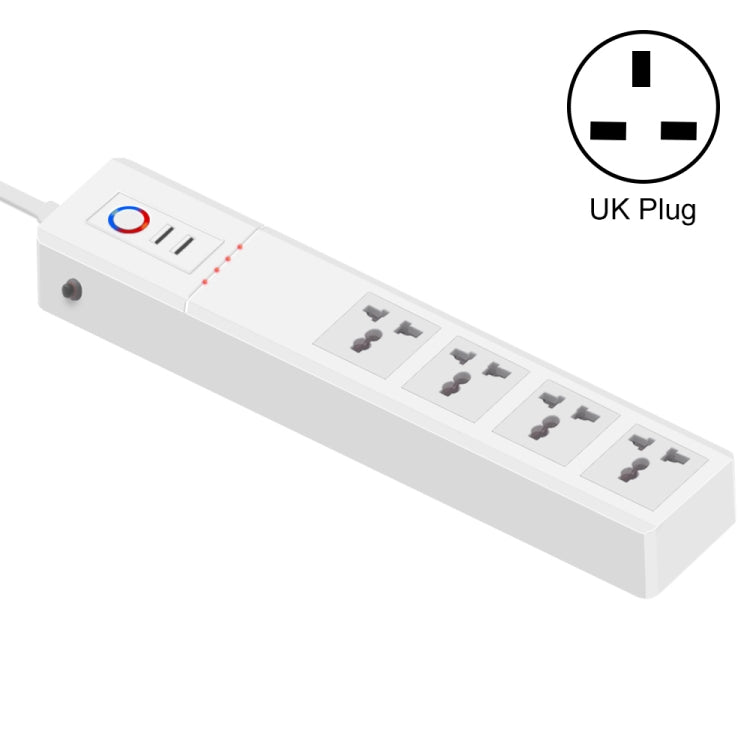 ZigBee 10A SM-SO306-M 4 Holes + 2 USB Multi-purpose Smart Power Strip(UK Plug) - Smart Socket by PMC TechLife | Online Shopping South Africa | PMC TechLife