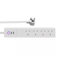 WiFi 10A SM-SO306-K 4 Holes + 2 USB Multi-purpose Smart Power Strip, UK Plug - Smart Socket by PMC TechLife | Online Shopping South Africa | PMC TechLife