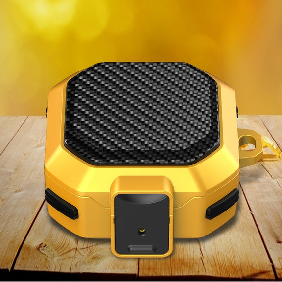 For Samsung Galaxy Buds Live/Buds Pro/Buds 2/2 Pro Anti-fall Earphones Case with Switch(Black Yellow)