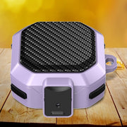 For Samsung Galaxy Buds Live/Buds Pro/Buds 2/2 Pro Anti-fall Earphones Case with Switch(Black Purple)