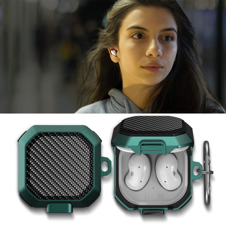 For Samsung Galaxy Buds Live/Buds Pro/Buds 2/2 Pro Anti-fall Earphones Case with Switch (Brown)