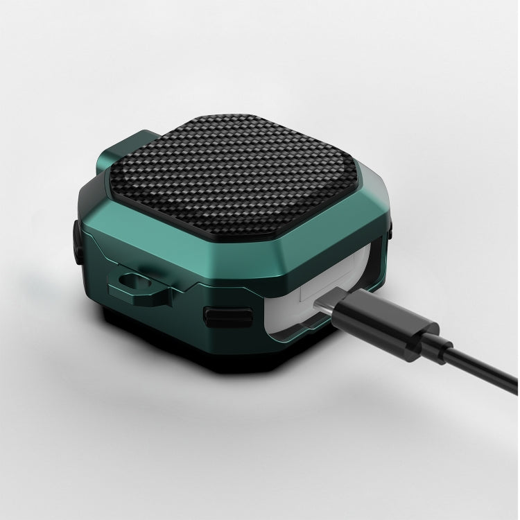 For Samsung Galaxy Buds Live/Buds Pro/Buds 2/2 Pro Anti-fall Earphones Case with Switch(Black Green) - free shipping - PMC TechLife - Order now!