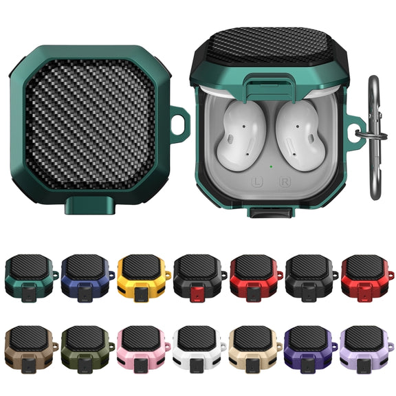 For Samsung Galaxy Buds Live/Buds Pro/Buds 2/2 Pro Anti-fall Earphones Case with Switch (Brown)