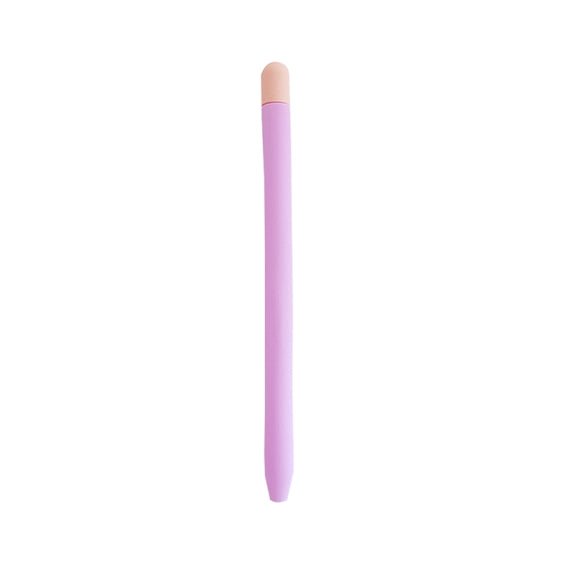 Contrasting Color Silicone Protective Case For Apple Pencil 2(Light Purple)