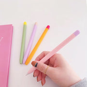 Contrasting Color Silicone Protective Case For Apple Pencil 2(Black)