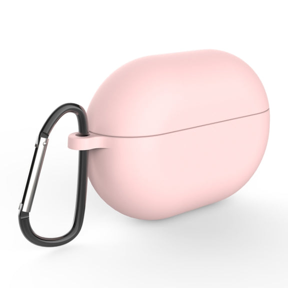 Earphone Silicone Protective Case for Huawei FreeBuds Pro, Type:with Buckle(Pink)