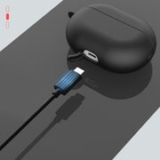 Earphone Silicone Protective Case for Huawei FreeBuds Pro, Type:with Buckle(Midnight Blue)
