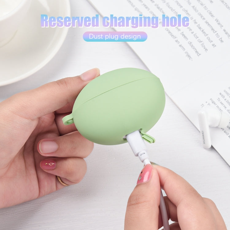 Earphone Liquid Silicone Protective Case For Huawei FreeBuds 5i(Dark Green)